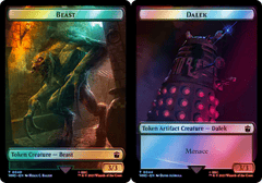 Beast (0049) // Dalek (0044) Double-Sided Token - Surge Foil